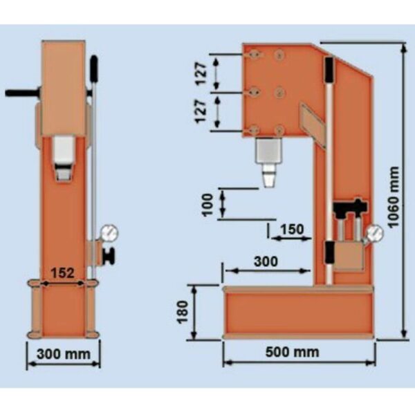 Einständerpresse - C-Ständerpresse  - Hydraulikpresse Knuth HP 15 - 1