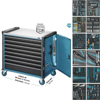 Werkstattwagen Assistent 179NXXL-8D mit 619 Werkzeuge