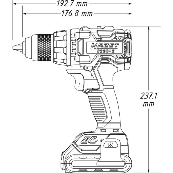 Akku-Bohrmaschine 9230-010 - 18 V, 2 Ah