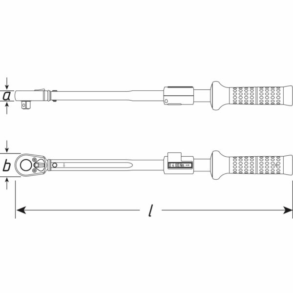 Drehmomentschlüssel Hazet 1/2", 20 – 120 Nm