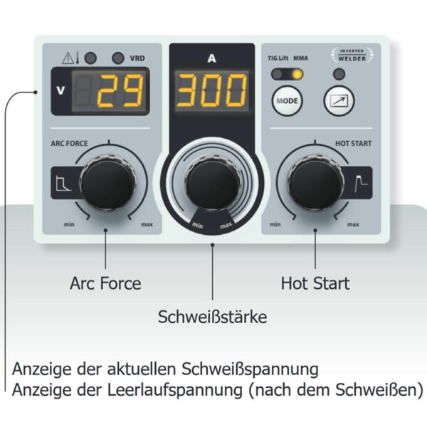 E-Hand Schweissgerät GYSARC 300 TRI WIG Inverter 300A