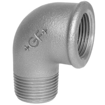 Inox Winkel 90°, IG-AG, 1 1/2"